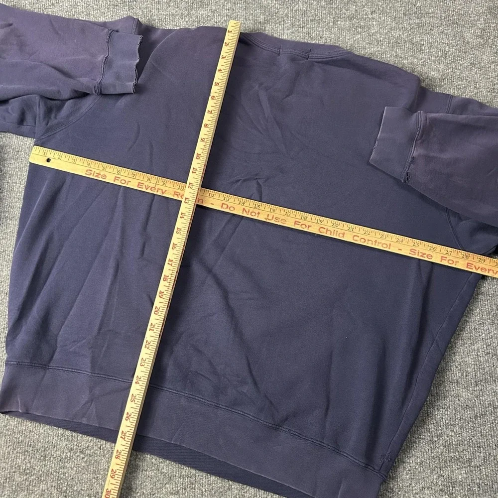 Polo Ralph Lauren Sweatshirt Mens XL Purple Crewneck Fleece Pullover Distressed